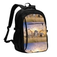 thumbnail image 1 of Balery Vintage Wildlife Protection Mochila con carga USB para hombre y mujer - Mochila impermeable y antirrobo para laptop con puerto USB para viajes, trabajo, 1 of 7