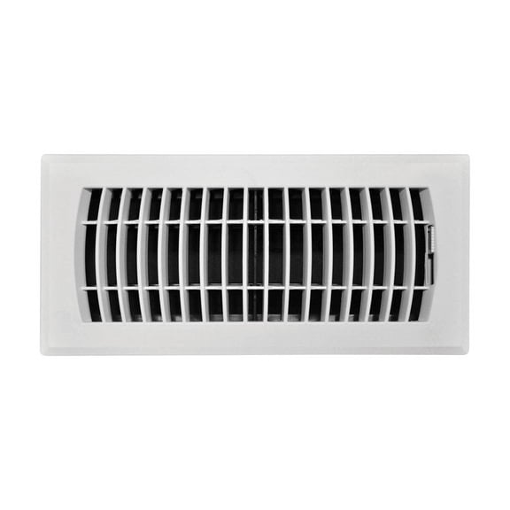 Tru Aire 4 in. H X 10 in. W 1-Way Powder Coat White ABS Plastic Floor Diffuser