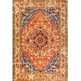 thumbnail image 3 of JONATHAN Y MODERN PERSIAN 4 x 6 Area Rug, Brooklyn Geometric Medallion - Orange/Blue, MDP207D-4, 3 of 9
