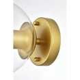 thumbnail image 4 of Living District Rogelio 1-Light Iron & Glass Bath Sconce in Brass/Clear, 4 of 5