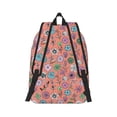 thumbnail image 2 of Naloa Color Flowers Canvas Backpack for Men Women Rucksack Casual Travel Daypack College Tote Satchel Bookbag for Teens-Small, 2 of 7