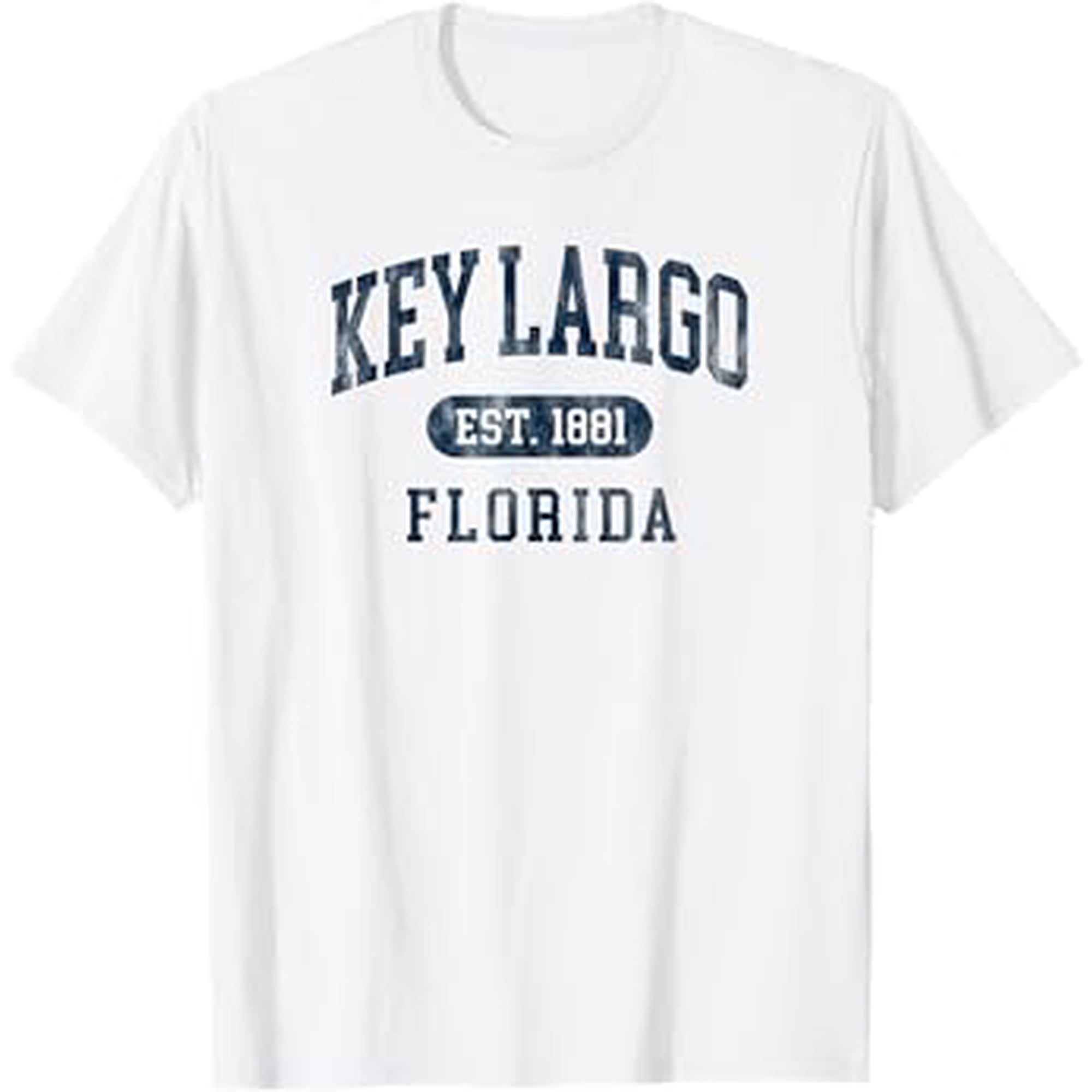 Vintage Key Largo Florida Souvenir Est 1881 Mens Womens T-Shirt
