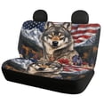 thumbnail image 2 of Pzuqiu American Flag Wolf Pattern Full Set Car Seat Cover Sets, Dustproof Accessories Durable Fit for Trucks, 2 of 10