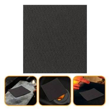 2Pcs Fireproof Welding Blanket Pad Fire Resistant Carbon Felt Cloth Retardant Fabric for Stove Wick Heat Shield for Soldering Black