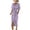 Purple, variant on Plus Size Maxi Dresses for Women Short Sleeve Solid Color V-Neck Wrap Dresses Summer Beach Fashion