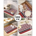 thumbnail image 6 of Red Blue Flowers Dish Drying Mat for Kitchen Counter, Super Absorbent Quick Dry Coffee Bar Mat Pad Thin Diatomaceous Sink Mat Non Slip Dish Drainer Mat 16''''x18'''' Vintage Ethnic Geometric Floral, 6 of 6