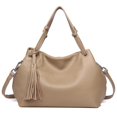thumbnail image 4 of Bolso de cuero natural para mujer, bolso de mano de piel de vaca suave de lujo para mujer, bolso bandolera de cuero genuino para mujer, bolso de mano informal, 4 of 5