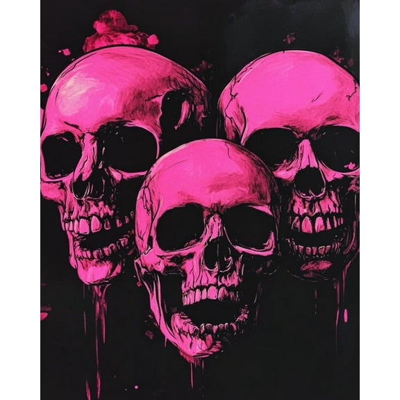 Paint by Numbers for Adults Kids Beginner Pink Skull Festival DIY Acrylic Painting by Numbers Kits with Brushes Acrylic Pigment Home Decoration Gifts 16 x 20 inch
