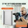 thumbnail image 2 of KFFKFF 17x24 inch BBQ Island Entry Door Exterior Door Stainless Steel Outdoor Kitchen Door, 2 of 9