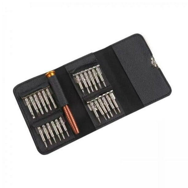 Juego de destornilladores,Juego de destornilladores 25 en 1 Mini kit de herramientas de reparación,Juego de destornilladores de precisión Metal profesional,con bolsa de almacenamiento
