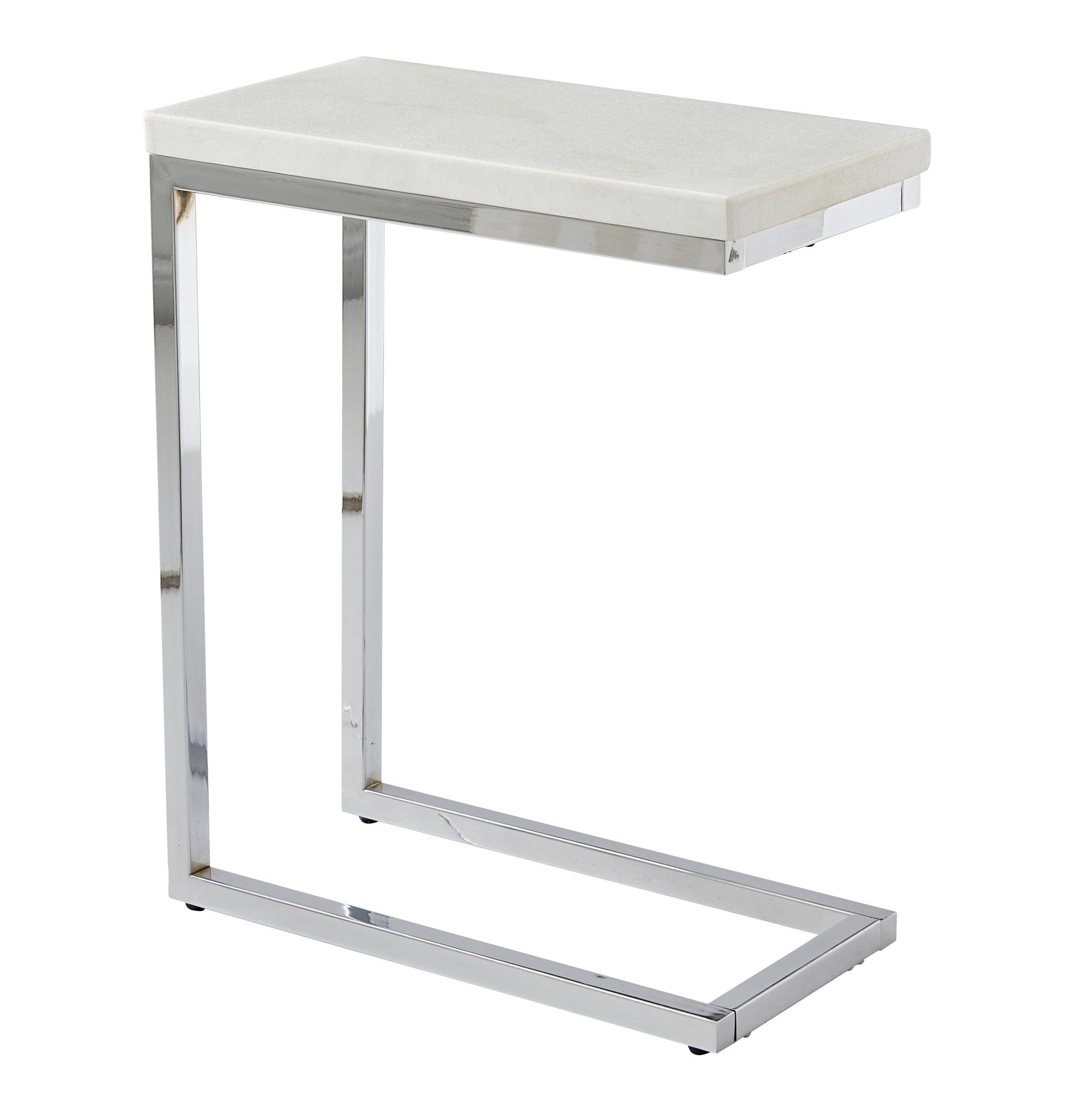 Steve Silver Echo White Marble Top Chairside Accent Table