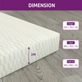 thumbnail image 7 of Arctus 3" Twin-XL Size Tri Folding Memory Foam Mattress Topper, White, 7 of 7