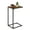 Brown, variant on C-Shaped End Tables, Narrow Sofa Side Table, Small Bedside Coffee Table for Living Room, Bedroom - Wood Grain Top & Metal Frame, Industrial Look, Easy Assembly,Brown