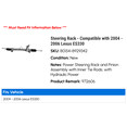 thumbnail image 2 of Steering Rack - Compatible with 2004 - 2006 ES330 2005, 2 of 4