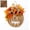 Classic Style (Without Lights), variant on Lighted Burlap Pumpkin Wreath for Front Door, Halloween Pumpkin Wreath | Country Style Pumpkin Wreath Adorned with Autumn Leaves, Orange Flower, Berries and Pinecone for Outdoor Indoor Decor
