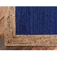 thumbnail image 3 of Handmade Braided Farmhouse Pure Jute Rug with Inner Blue Color , Home Décor Rugs Size 2 x 8 Feet ( 60 cm x 240 cm ), 3 of 3