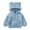 Blue, variant on Godderr Newborn Girls Boys Ears Fleece Jacket with Hooded for Toddler Winter Outerwear Coat with Pockets Warm Long Sleeve Jacket Sweatshirt Outwear for 9M-6Y