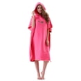 thumbnail image 4 of jinwen Adult Women Hooded Poncho Changing Robe Beach Towel -Surf Kitesurf Swim Pool Red, 4 of 9