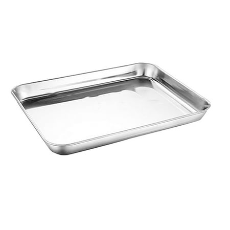 

Oven Baking Tray Deep Cake Tins Stainless Steel Baking Sheet Pans Rectangle Traybake Tin for Cake(S)