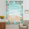 thumbnail image 2 of Ocean Coastal Sheer Curtains 54 Inches Long, Summer Nautical Beach Coral Starfish Light Filering Curtains, Breathable Simi Curtain Privacy Drapes for Kitchen Bathroom Small Window Treatment, 2 of 9