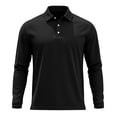 thumbnail image 5 of FchengtaiS Men's Long Sleeve Golf Shirts 3-Button Turndown Collar T-Shirts Fall Winter Casual Athletic Workout Tops, 5 of 8