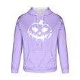 thumbnail image 5 of Sudadera con capucha de Halloween para hombre, informal, de moda, con cuello redondo, estampado, manga larga, blusa de poliéster, 5 of 5