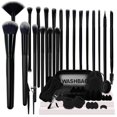 thumbnail image 1 of Juego de brochas de maquillaje GZIXBDA 48 piezas sintéticas para principiantes, color negro, 1 of 9