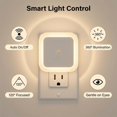 thumbnail image 2 of Night Lights Plug into Wall 6 Pack, LED Plug in Night Light with Dusk to Dawn Sensor, 0.5W Warm White Nightlight for Bedroom, Bathroom, Hallway, Kitchen, Stairway Home Lighting (Daylight White), 2 of 7