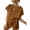 Brown, variant on Women Loungewear Set Short Sleeve Tops & Shorts 2 Piece Outfits Set with Pockets