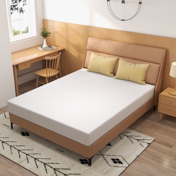 8 inch Twin Mattress, Green Tea Gel Memory Foam Mattress in a box, Medium Hardness Feeling, CertiPUR-US Certified/Made in USA, White