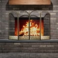 thumbnail image 6 of UniFlame 4 Panel Polished Brass Finish Screen with Decorative Filigree, 6 of 10