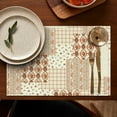 thumbnail image 4 of Pioneer Flower Floral Print Pattern Summer Placemats Table Placemats Set Of 6-Linen Kitchen Washable Placemats Table Mats 12x18 Inch Non-Slip Heat Resistant, 4 of 5