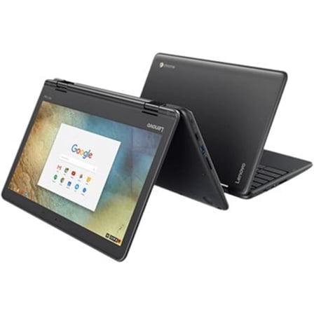 Pre-Owned Lenovo Chromebook 300e 2nd Gen 11.6" Touch 4GB 32GB eMMC AMD A4-9120C 1.6GHz ChromeOS, Black (Used - Good)