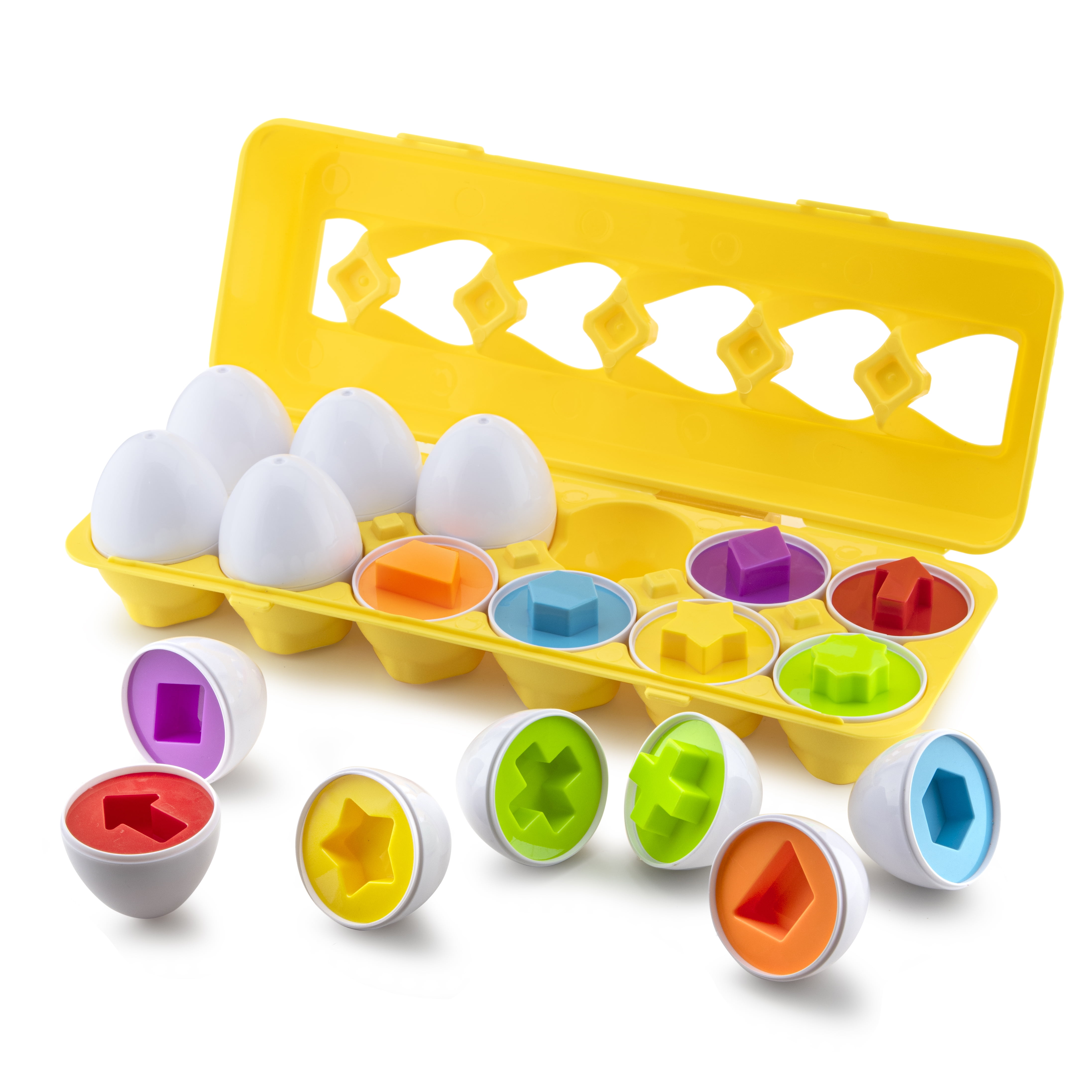 Details about   12pcs/set Color Shape Matching Eggs Shape Sorter Puzzle Toy for Toddler Kids 