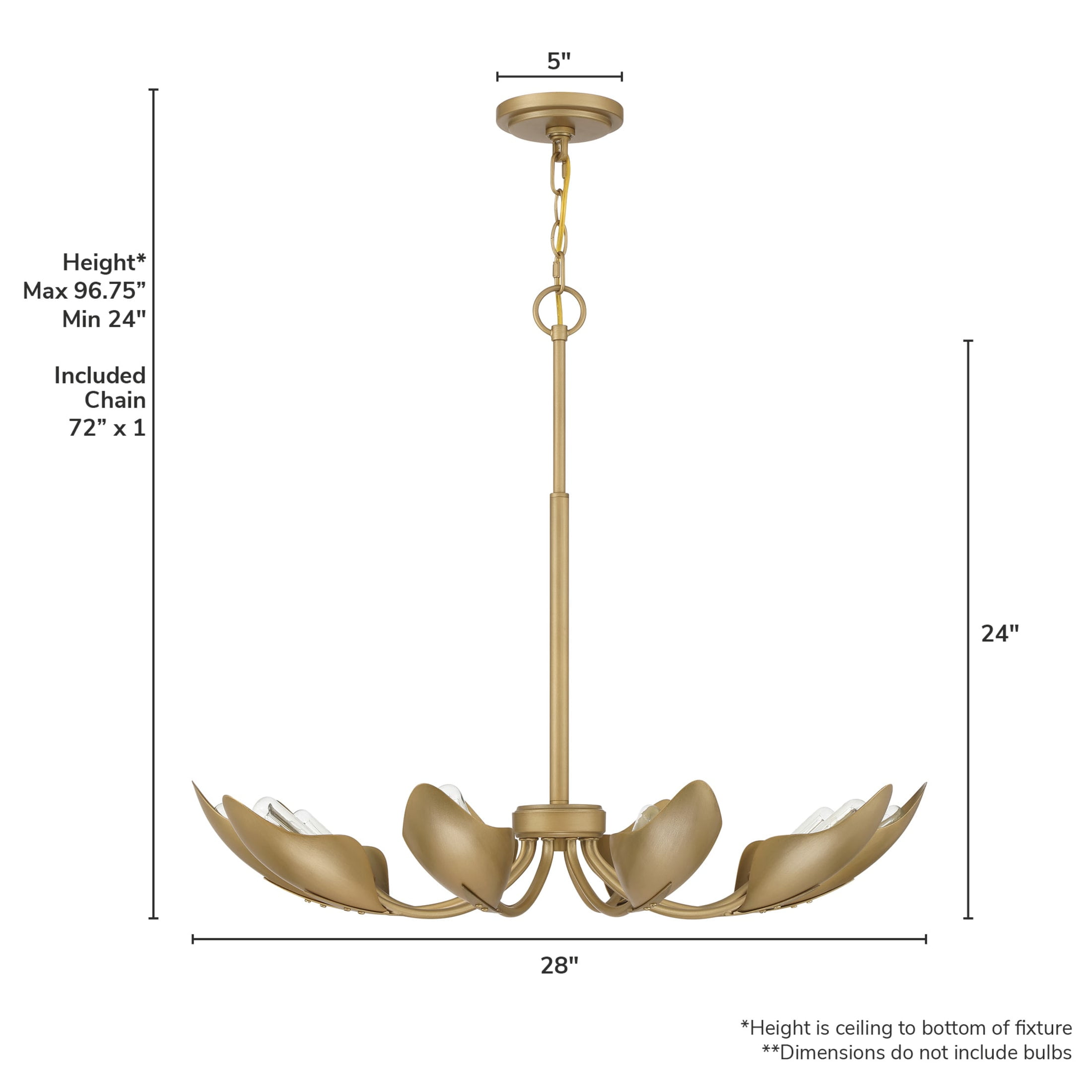 Hunter - Juneway 10-light Luxe Gold, Large Chandelier, Dimmable, Transitional Style, Candle Shaped, for Bedrooms, Dining, Living Rooms - 48223