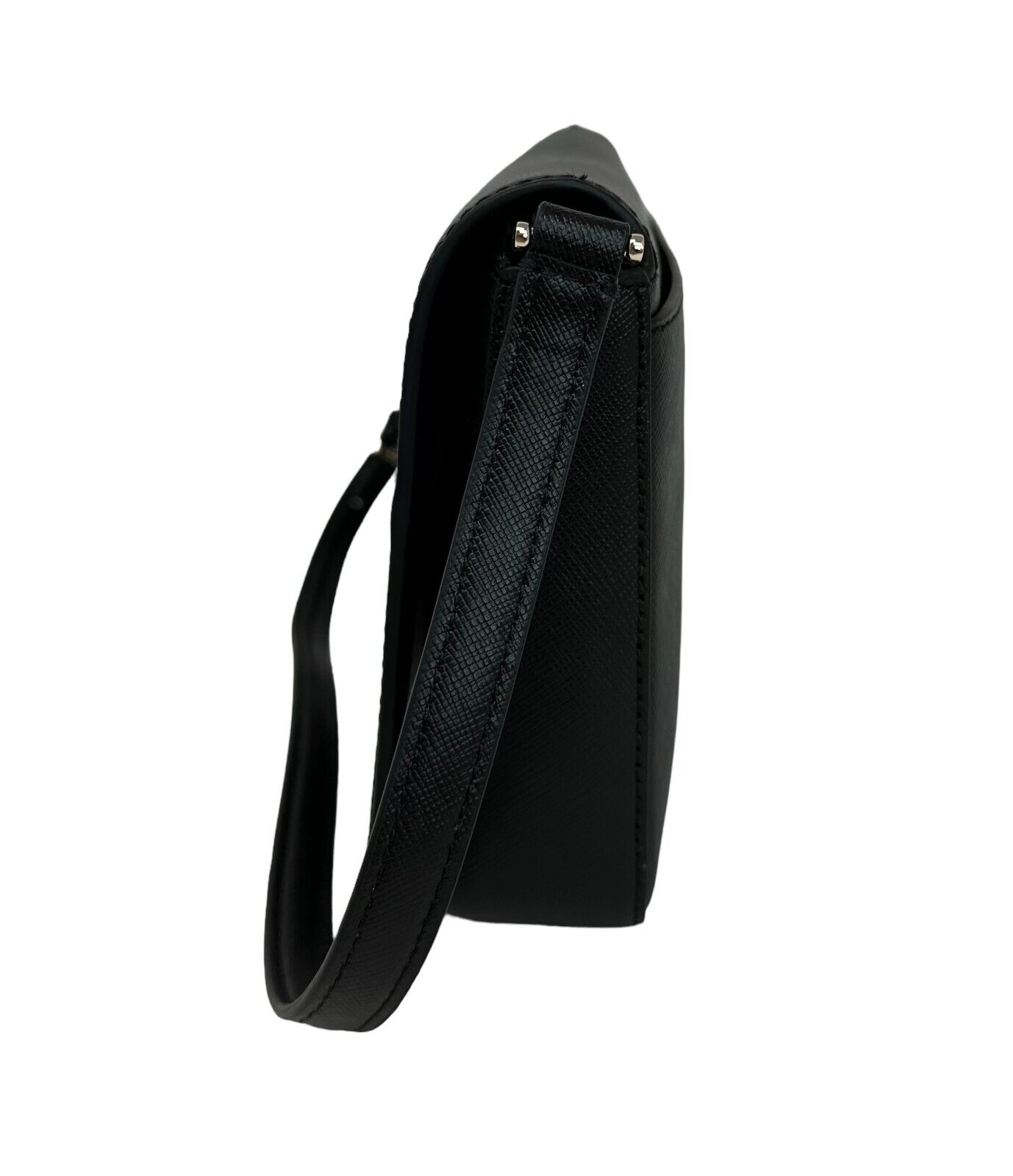 Kate Spade Staci Flap Shoulder Black Saffiano Leather Bag KF371 $329