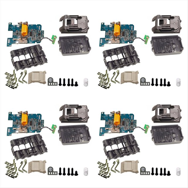 4X DIY Battery Case Single Cell Protection Detection BMS for 18V Battery BL1830 BL1820 BL1815 BL1860B 400,4 x Battery pack set(Some accessories are slightly different, which will not affect the use)
