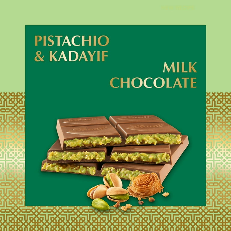 Lindt Dubai Style Chocolate 5枚入り Lindt Dubai Style Milk Chocolate Candy with Pistachio & Kadayif