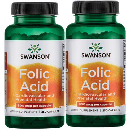 Swanson Folic Acid 800 Mcg 500 Capsules (Best Way To Take Folic Acid)