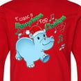 thumbnail image 4 of Inktastic I Want a Hippopotamus for Christmas Hippo in Santa Hat Long Sleeve Youth T-Shirt, 4 of 5