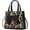 Black, variant on Small Leopard Print Tote Bag with Bowknot Pu Leather Shoulder Crossbody Handbag with Top-Handle Vintage
