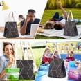 thumbnail image 3 of Bolsa de almuerzo aislada para mujeres, duradera, plegable, portátil, con bolsillos interiores, resistente al agua, para adultos y niños, picnic, oficina, playa, escuela, 3 of 8