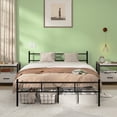 thumbnail image 1 of Cama doble Cama base  Matrimonial Base con Cabecero y Pie de Cama 198*141*80cm, 1 of 7
