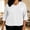White v neck 3/4 sleeve plus size blouse women a1, variant on thefmos Women's V Neck 3/4 Sleeve Pullover Blouse with Pocket Plus Size Solid Color Casual Top Trendy Fall Spring Outfit, Black 2XL