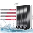 thumbnail image 5 of Jinsinto Multi-box Soap Dispenser For Shower Gel Shampoo Conditioner Wall Mount Black, 5 of 5