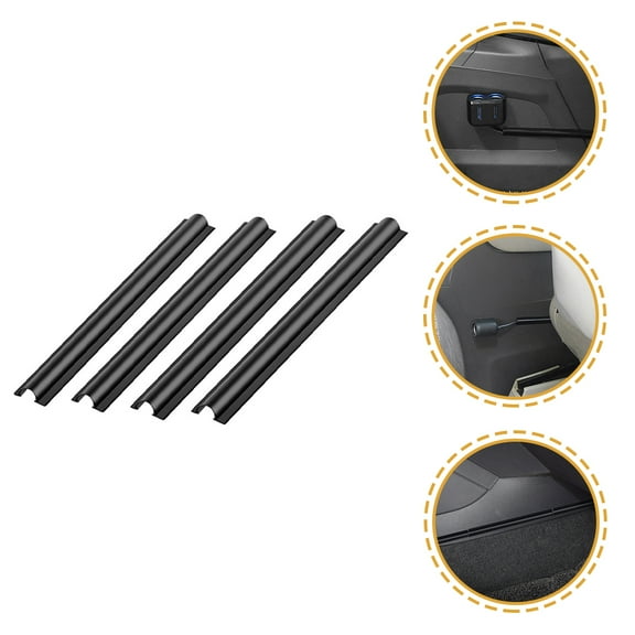 STRANDCHIC 4Pcs Black Car Cable Clip Cord Organizer for Headphones Phone Chargers USB Cables