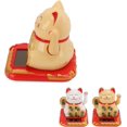 thumbnail image 3 of Lucky Cat Solar Powered Mini Size Bring In Wealth And Treasuredurable Lucky Cat For Car Bedroom Office(), 3 of 5