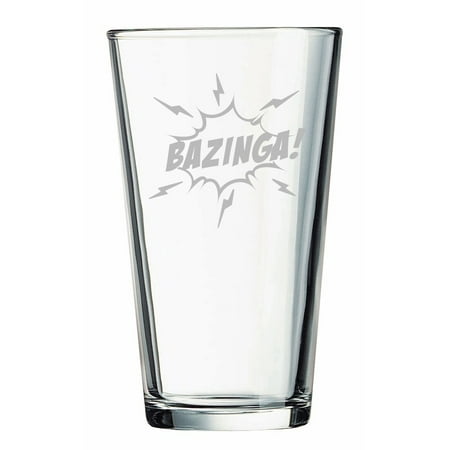 Big Bang Theory Bazinga Engraved 16 oz Pint Glass