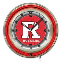 Rutgers 19" Double Neon Wall Clock