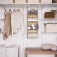 thumbnail image 4 of Organisateur de Garde-Robe Suspendu à 3 Tablettes Étagères de Garde-Robe Suspendues avec Tablette Supérieure Toile Beige 12” L x 12” P x 35 1⁄4” H, 4 of 7